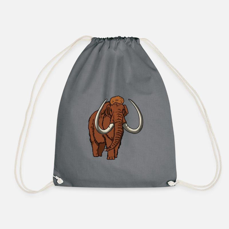 Mammoth colored - Drawstring Bag - grey