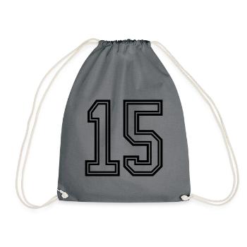 Symbole de 15 chiffres - Sac de sport léger - gris - Devant