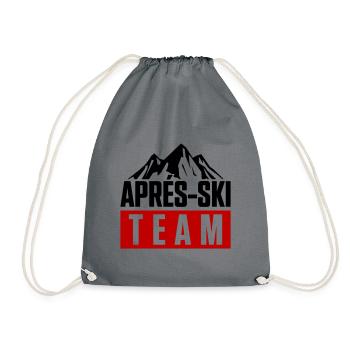 apres ski team - Drawstring Bag - grey - Front