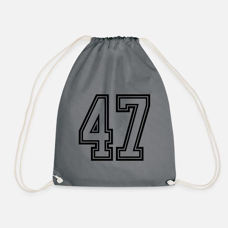 47 Zahl symbol - Turnbeutel - Grau
