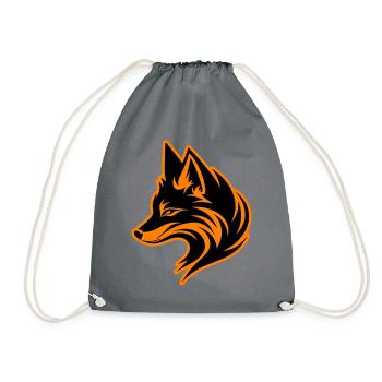 Fuchs Tier - Turnbeutel - Grau - Vorne