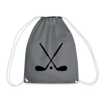 Golf symbol - Turnbeutel - Grau - Vorne