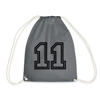 11 Number symbol - Drawstring Bag - grey - Front