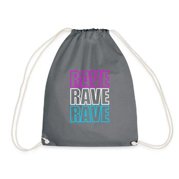 Rave Raver de musique techno - Sac de sport léger - gris - Devant