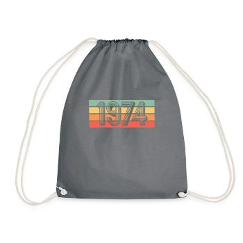 Year 1974 - Drawstring Bag - grey - Front