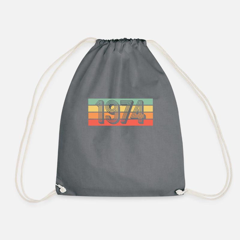 Year 1974 - Drawstring Bag - grey