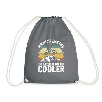 Cool Mountain Bike Dad - Drawstring Bag - grey - Front