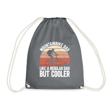 Mountain Bike Dad - Drawstring Bag - grey - Front