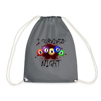 Ich habe Bingo Night Bingo Gambling Horror Bingo � - Turnbeutel - Grau - Vorne