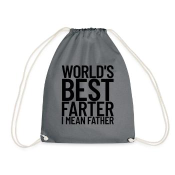 Weltweit beste Farter Ich meine Vater Funny Father - Turnbeutel - Grau - Vorne