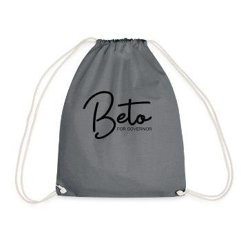 Beto for Governor 2022 Beto Texas Governor Bet - Drawstring Bag - grey - Front