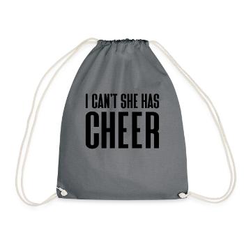 Ich kann nicht, dass sie Cheerleading Mama Papa ha - Turnbeutel - Grau - Vorne