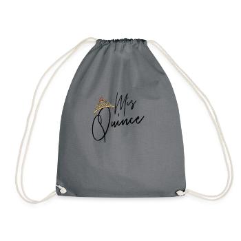 MIS Quince Quinceanera Geschenk 15. Geburtstag M�d - Turnbeutel - Grau - Vorne