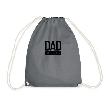Papa est. 2023 Schwangere Frau New Vaters Day M�nn - Turnbeutel - Grau - Vorne