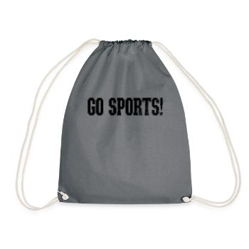 Gehen Sie Sport! Lustiger Vintage Sport ahnungslos - Turnbeutel - Grau - Vorne