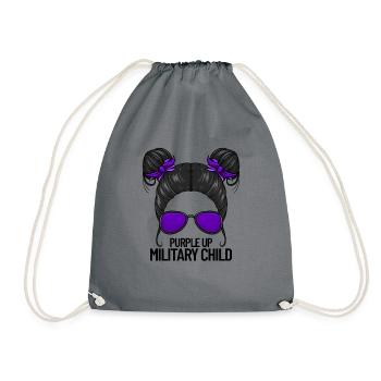 Purple up mois des enfants militaires désordonné br - Sac de sport léger - gris - Devant