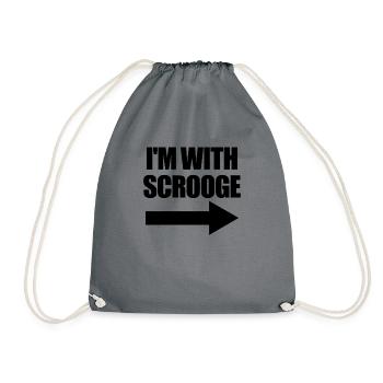 Ich bin mit Scrooge passend zu Weihnachten mit Scr - Turnbeutel - Grau - Vorne