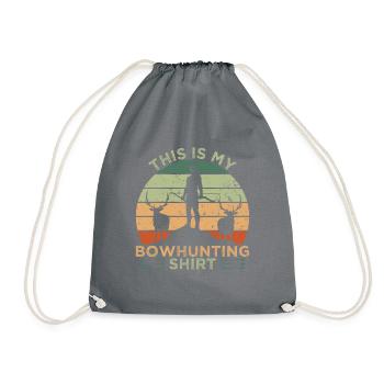 Bowhunting Shirt - Drawstring Bag - grey - Front