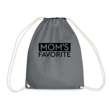 Mamas Lieblings lustiger Muttertages Mamas Favorit - Turnbeutel - Grau - Vorne