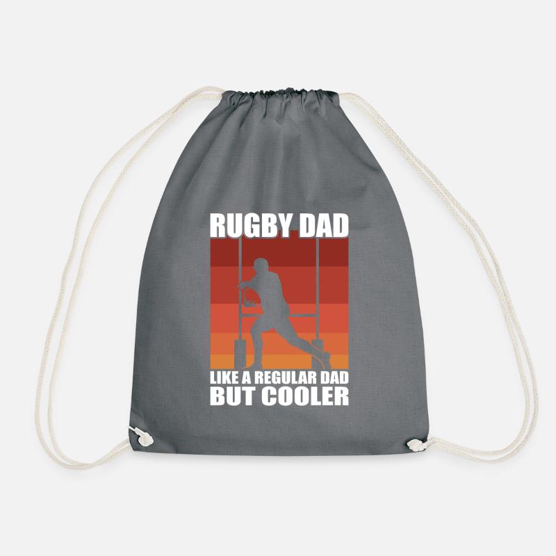 Rugby Dad - Drawstring Bag - grey