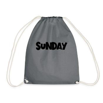 Sonntag der Woche minimalistischer lustiger Sonnta - Turnbeutel - Grau - Vorne