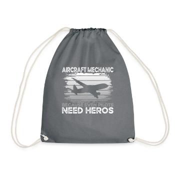 Aircraft Mechanic - Turnbeutel - Grau - Vorne