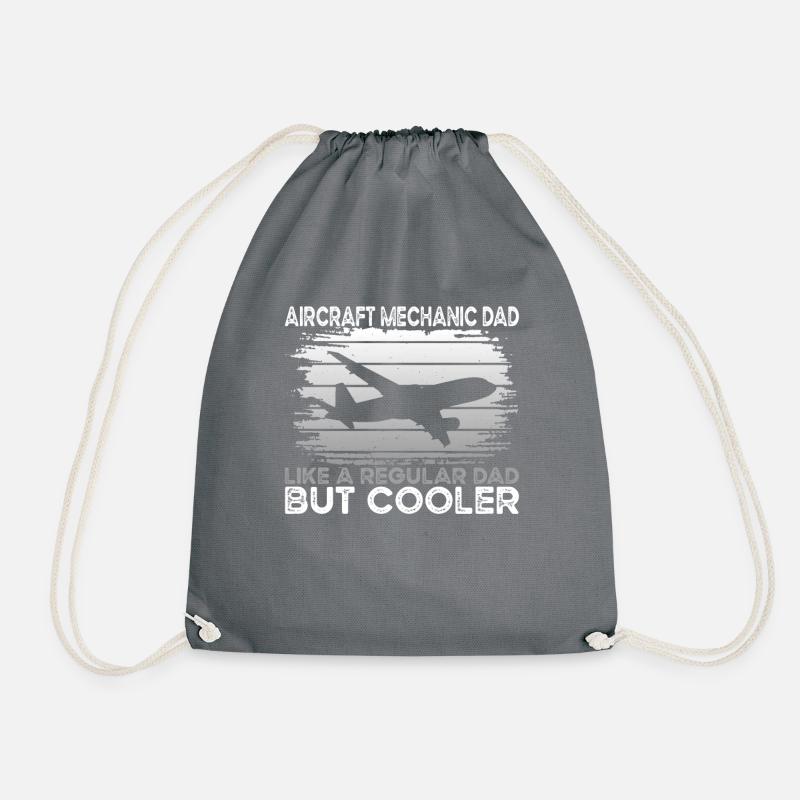 Aircraft Mechanic Dad - Turnbeutel - Grau