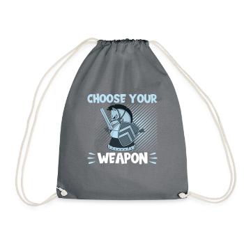 Schach Choose Your Weapon - Turnbeutel - Grau - Vorne