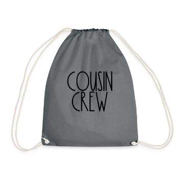 Cousine Crew Cousin Stamm Matching Kids Cousine Cr - Turnbeutel - Grau - Vorne