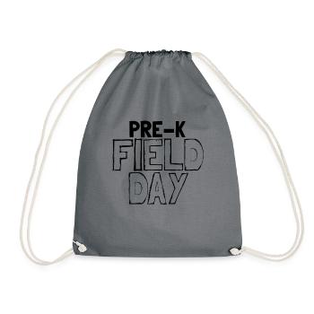 Pre-K Field Day Lustige Schulkinderlehrer vor-k - Turnbeutel - Grau - Vorne