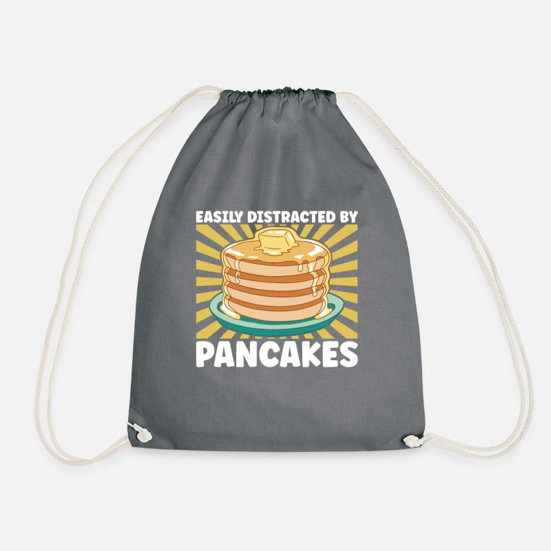 Distracted By Pancakes - Turnbeutel - Grau