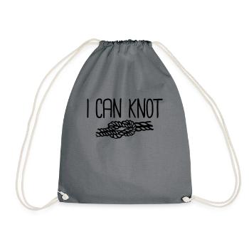 Ich kann Scout Scouting Camping Troop Knot Scout k - Turnbeutel - Grau - Vorne