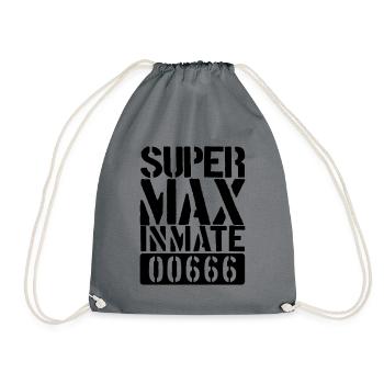 Super Max Insasse lustiges Gef�ngnis Halloween Kos - Turnbeutel - Grau - Vorne
