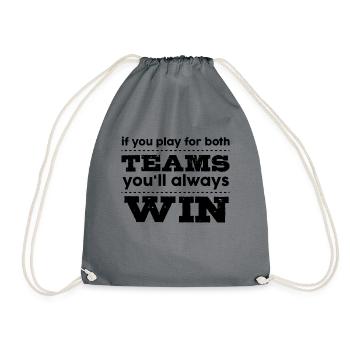 Si vous jouez pour les deux équipes, vous gagnez imm - Sac de sport léger - gris - Devant