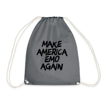 Mach Amerika Emo wieder Grunge Goth Emo - Turnbeutel - Grau - Vorne