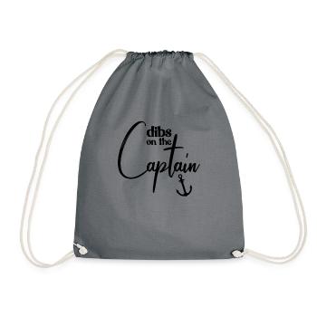 Dibs �ber den Captain Funny Captain Frau Captain C - Turnbeutel - Grau - Vorne