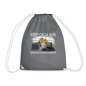 Gardez le conducteur de pelle calme - Sac de sport léger - gris - Devant