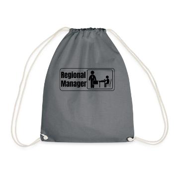Regional Manager Geschenk lustiger Regionalmanager - Turnbeutel - Grau - Vorne