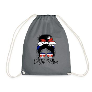 Costa Rica Messy Bun Costa Rican Womens Costa Rica - Turnbeutel - Grau - Vorne