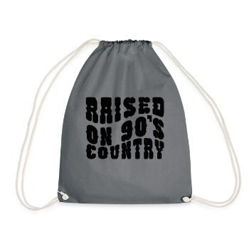Auf 90er Jahren aufgewachsen westliche Cowboy Cowg - Turnbeutel - Grau - Vorne