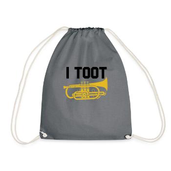 Ich toot Funny Mellophone Player Jazz School BandH - Turnbeutel - Grau - Vorne