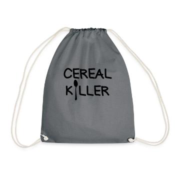 Müsli Killer Frühstück Müsli Liebes Müsller Killer - Turnbeutel - Grau - Vorne