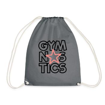 Gymnastik Star Gymnastics Geschenk Gymnast Girls - Turnbeutel - Grau - Vorne