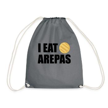 Ich esse arepas kolumbianische venezolanische late - Turnbeutel - Grau - Vorne