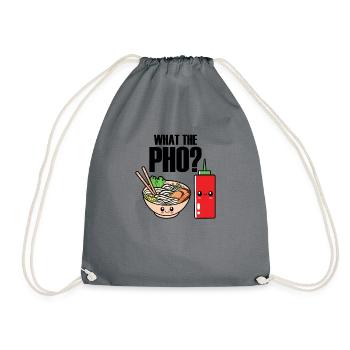 Was das pho lustige vietnamesisches Essen Pho punw - Turnbeutel - Grau - Vorne