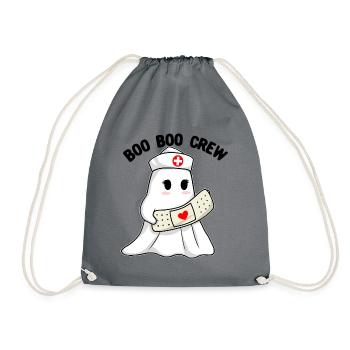 Boo Boo Crew Krankenschwester Halloween Krankensch - Turnbeutel - Grau - Vorne