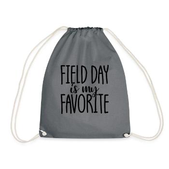 Field Day ist mein Lieblingslehrer für Schülerkind - Turnbeutel - Grau - Vorne