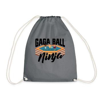 Gaga Ball Ninja Dodgeball Spiel Girls Boy Gaga Bal - Turnbeutel - Grau - Vorne