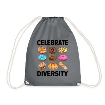 Feiern Sie Diversity Donuts Donut Lover Donut - Turnbeutel - Grau - Vorne