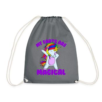 Meine Fürze sind ein magisches, peinliches Einhorn - Turnbeutel - Grau - Vorne